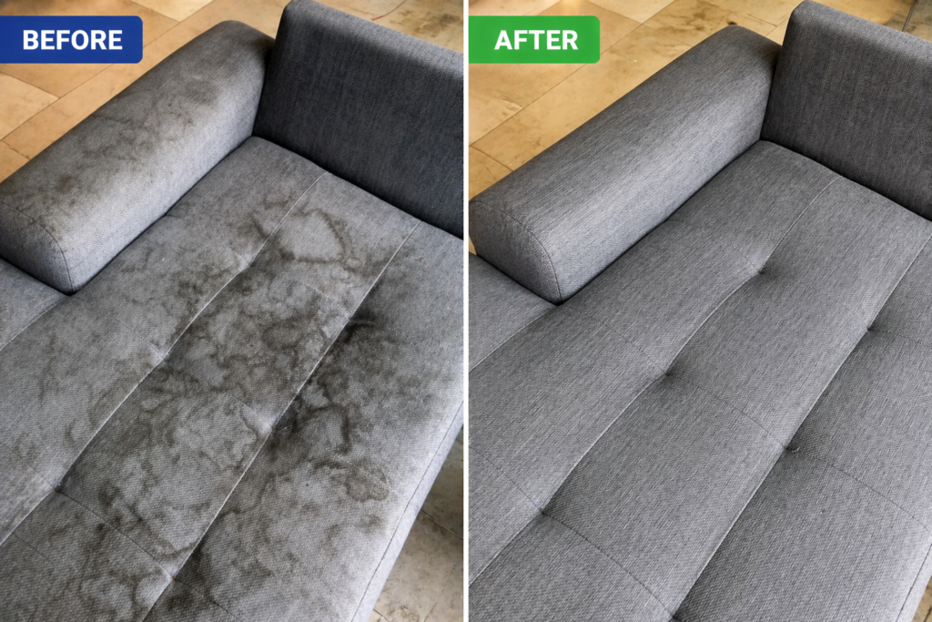 Kwik Dry Upholstery Cleaning Before and After 2